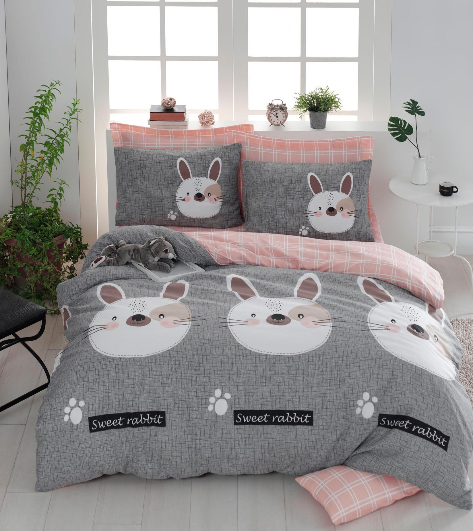 L'essentiel Maison Set Double posteljine Tavsancik, 200x220cm, Sivi