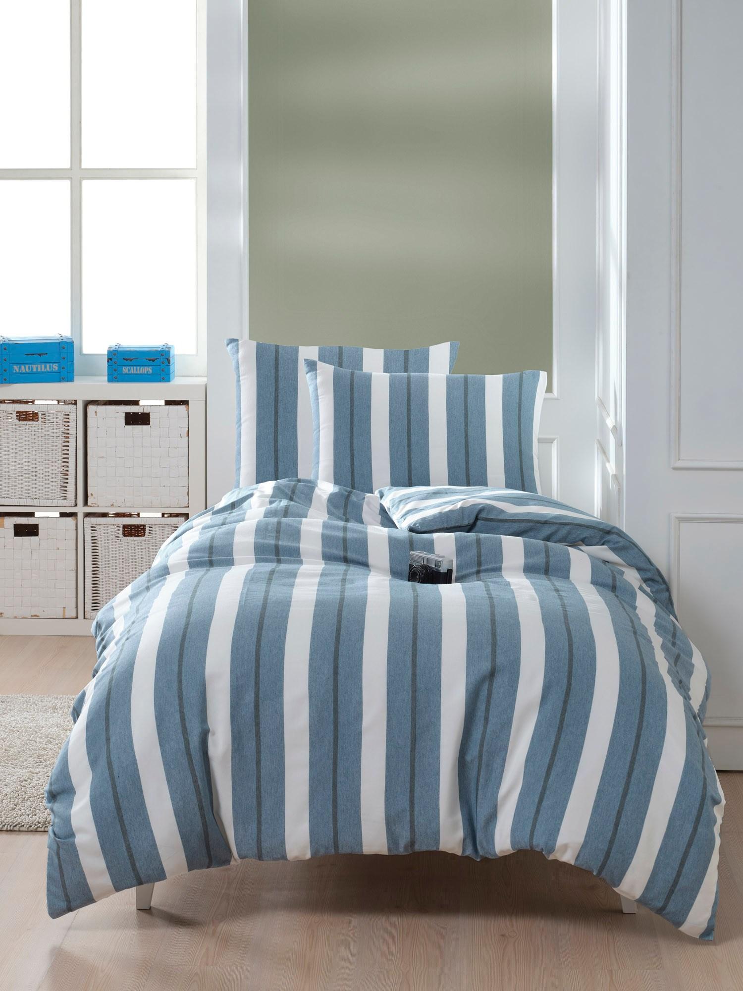 L'essentiel Maison Set Single posteljine Helsinki, 140x200cm, Petrolej