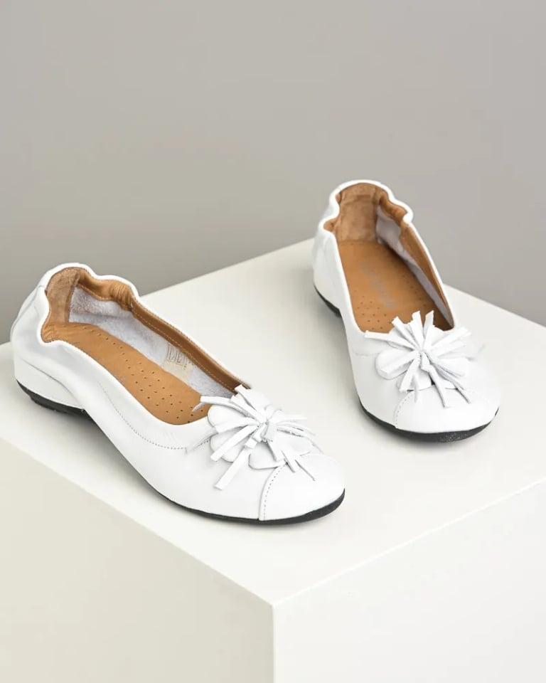 Lak Korak Ženske baletanke 9482/1237, Bele