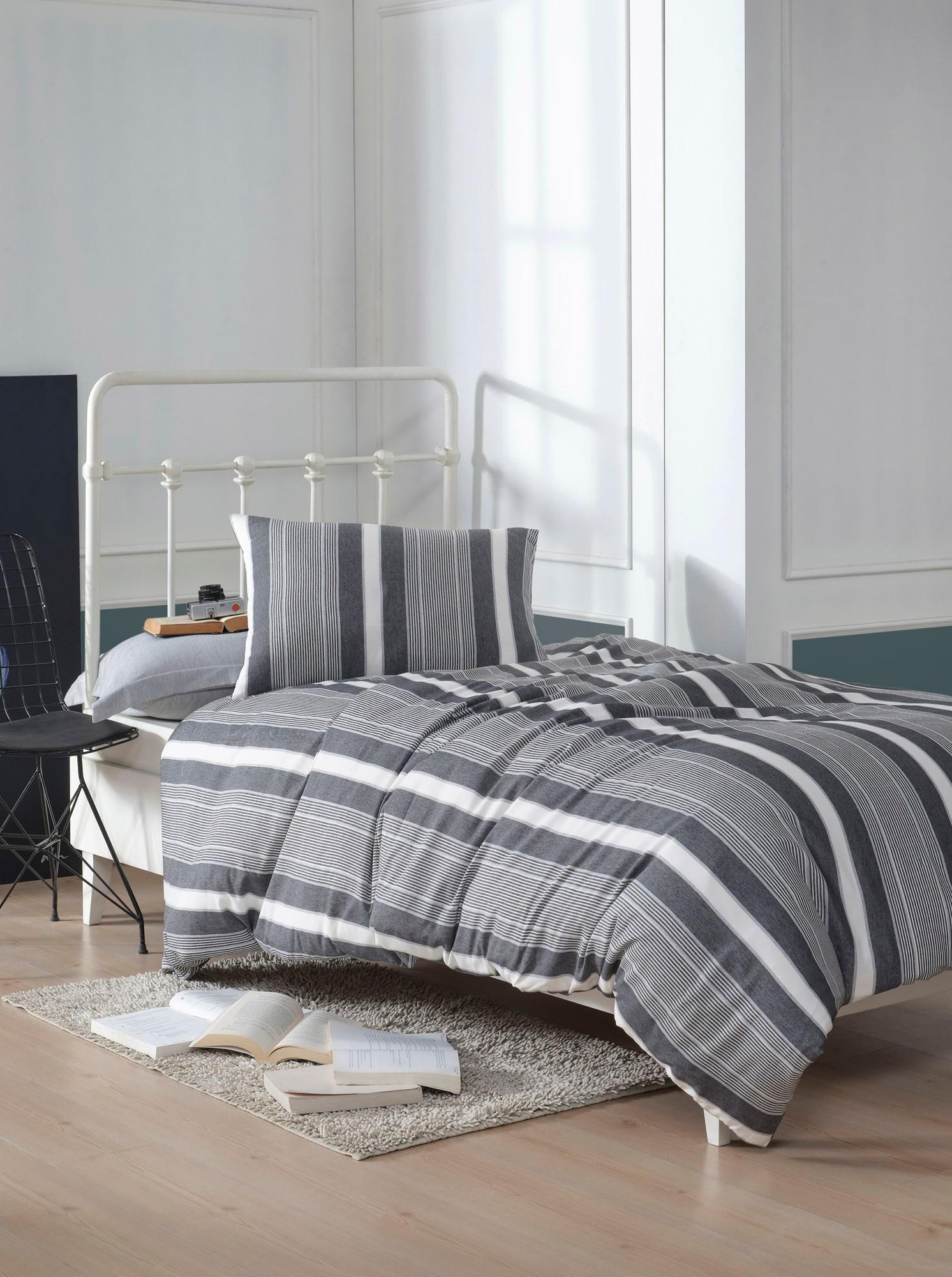 L'essentiel Maison Set Single posteljine Dakar, 140x200cm, Sivi