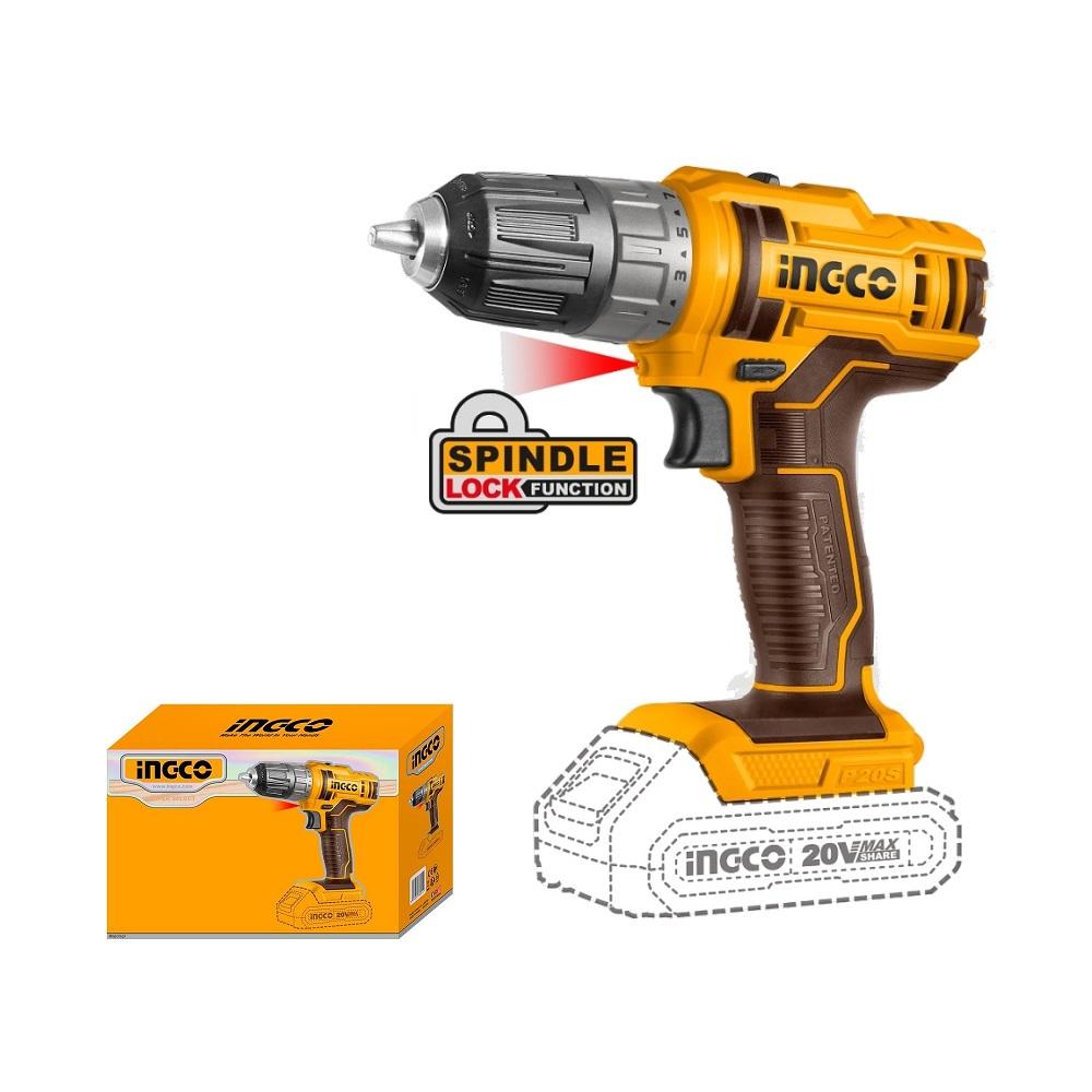 Ingco Aku bušilica CDLI200515, 45Nm, Žuto-crna