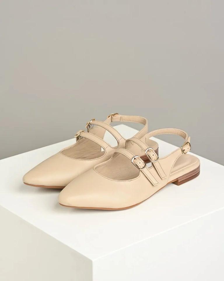 Invento Ženske kožne sandale 716006, Bež