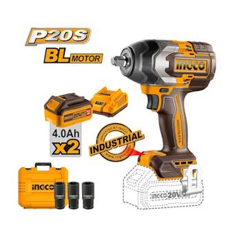 Ingco Aku udarni odvijač CIWLI2085, 850Nm, Crno-žuti