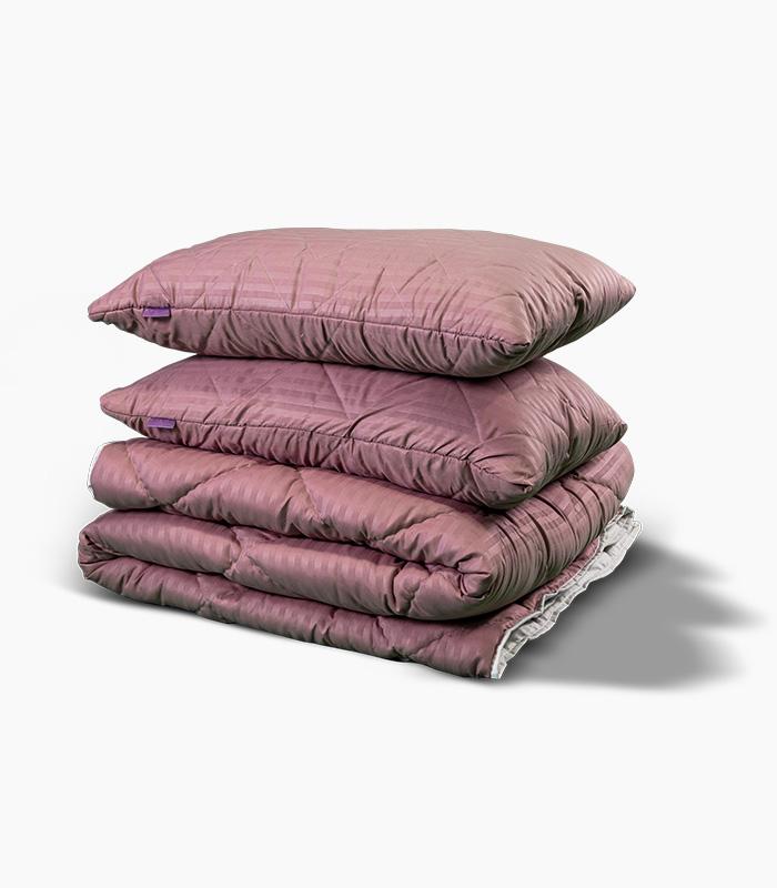 Kalma Set posteljine Harmony, Jorgan i dva jastuka, 200 x 200 cm, Roze