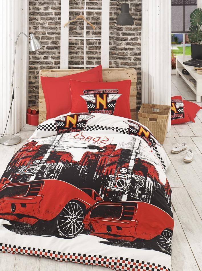 L'essentiel Maison Komplet posteljine Bolide, 160x220cm, Crvena