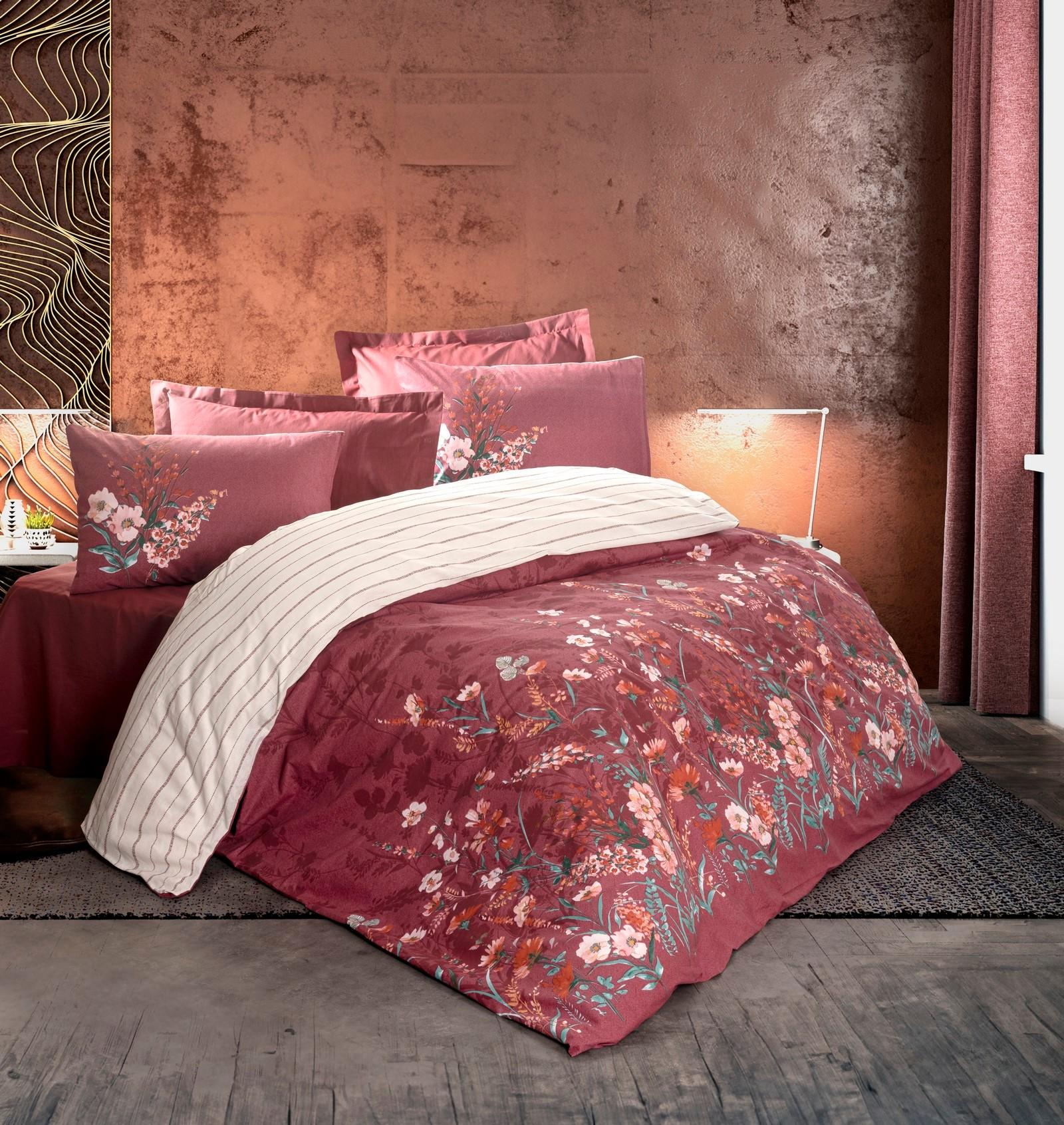 L'essentiel Maison Komplet posteljine Vina, 160x220cm, Bordo