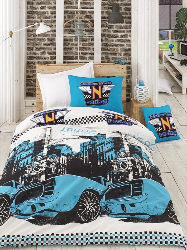 L'essentiel Maison Komplet posteljine Bolide, 160x220cm, Plava