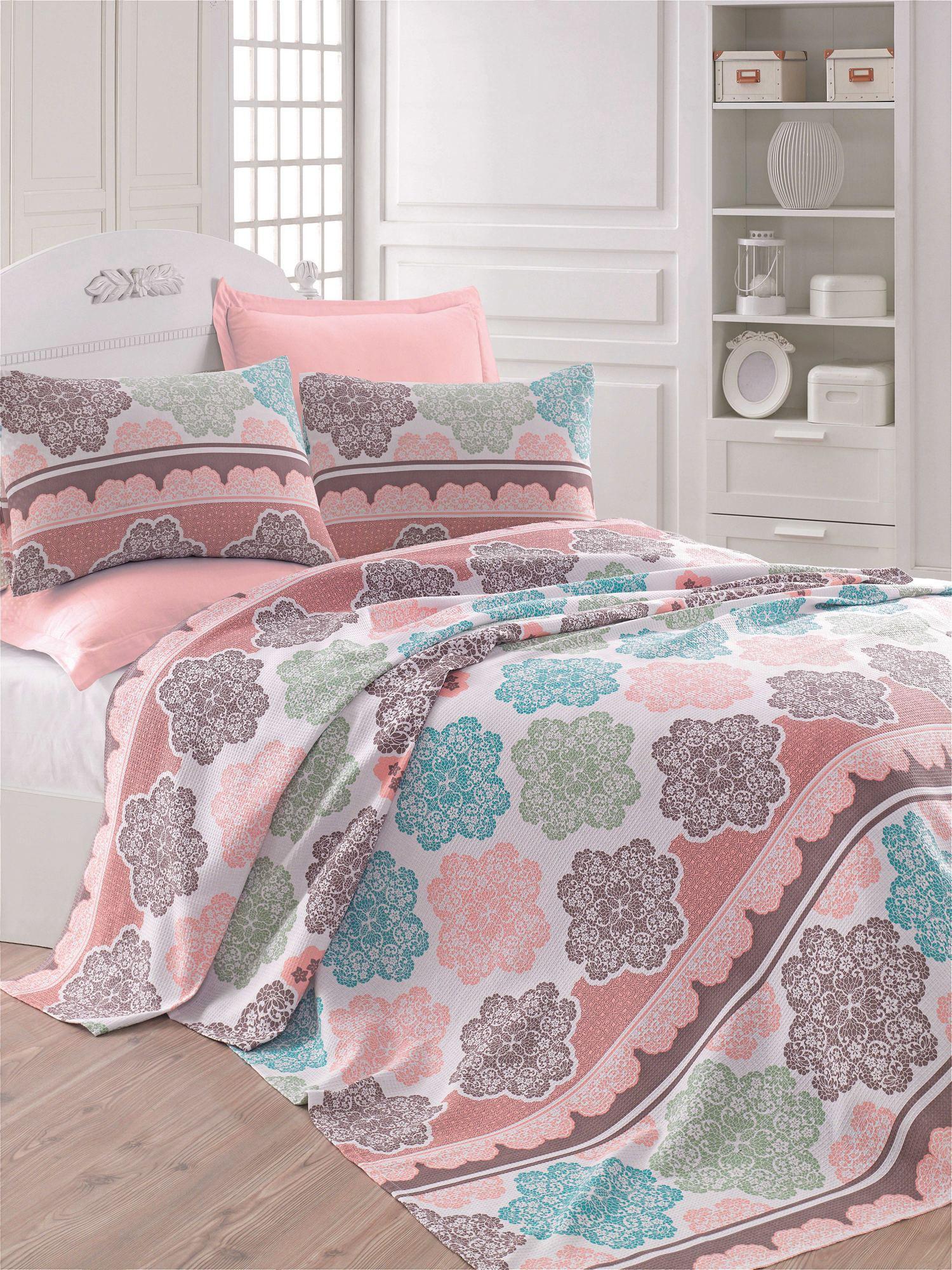 L'essentiel Maison Set prekrivač i jastučnica Andalucia, 160x230 cm, Roze