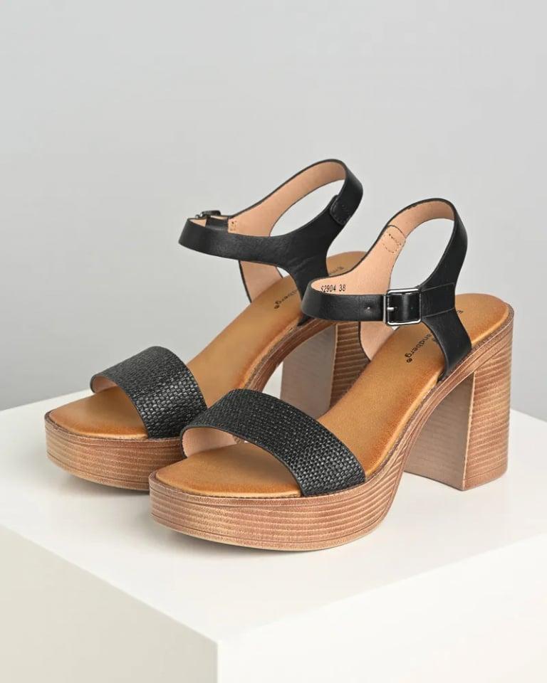 Emelie Strandberg Ženske sandale na štiklu S2904, Crne