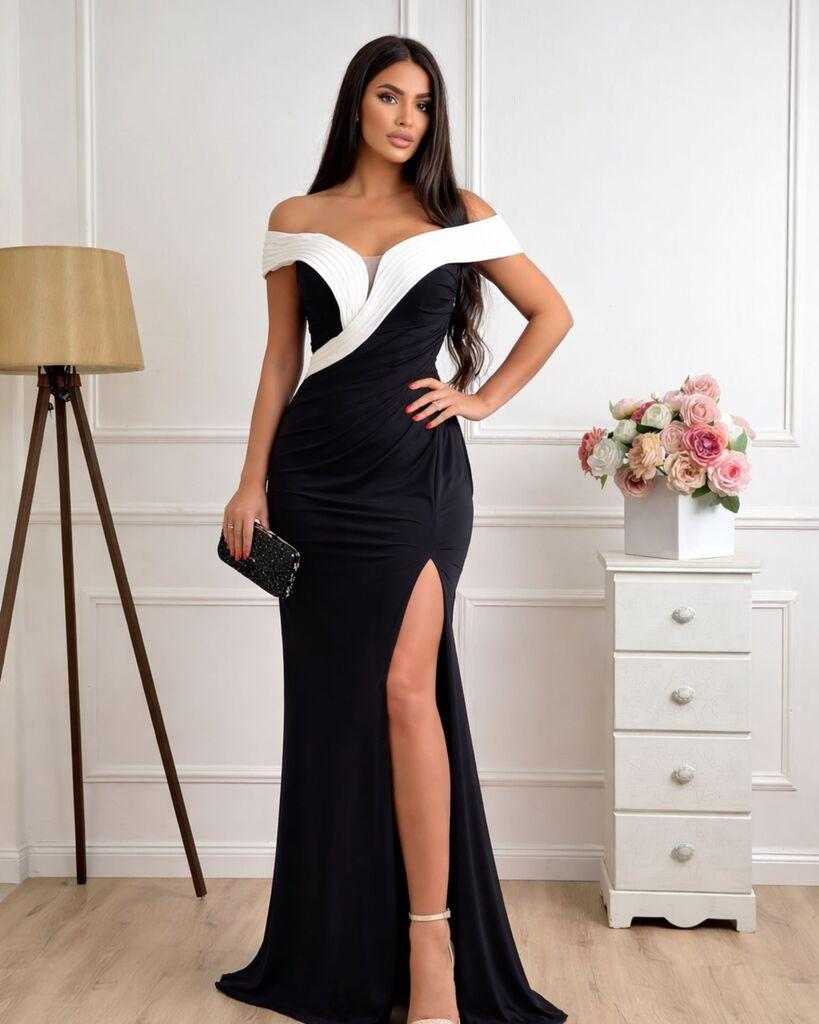 Squareonline Ženska haljina Midnight Elegance, Crna
