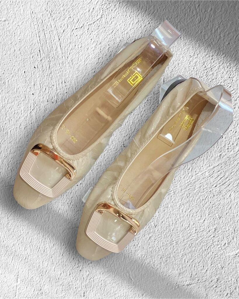 Squareonline Ženske baletanke Beige Luxe, Bež