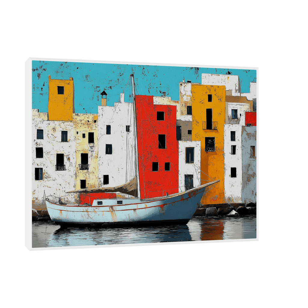 Canvas Slika na platnu Brod, Sa ramom, 80 x 60 cm, Beli