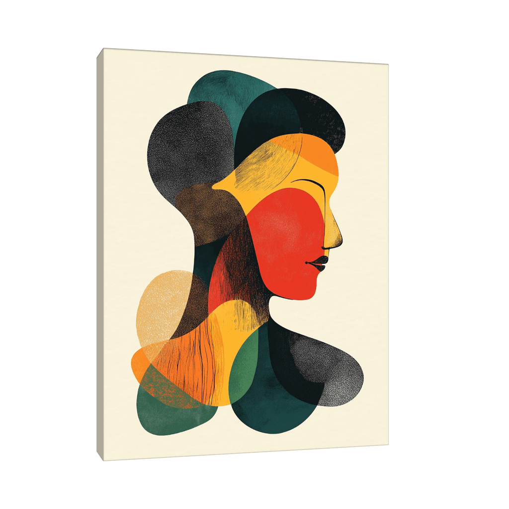 Canvas Slika na platnu Geometrijski portret, Bez rama, 45 x 60 cm