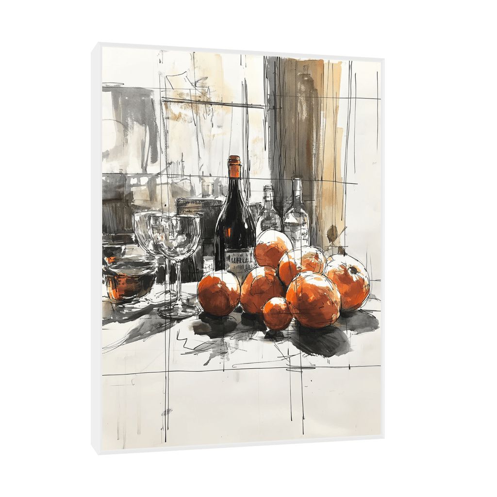 Canvas Slika na platnu Skica, 60x80cm, Sa ramom, Beli