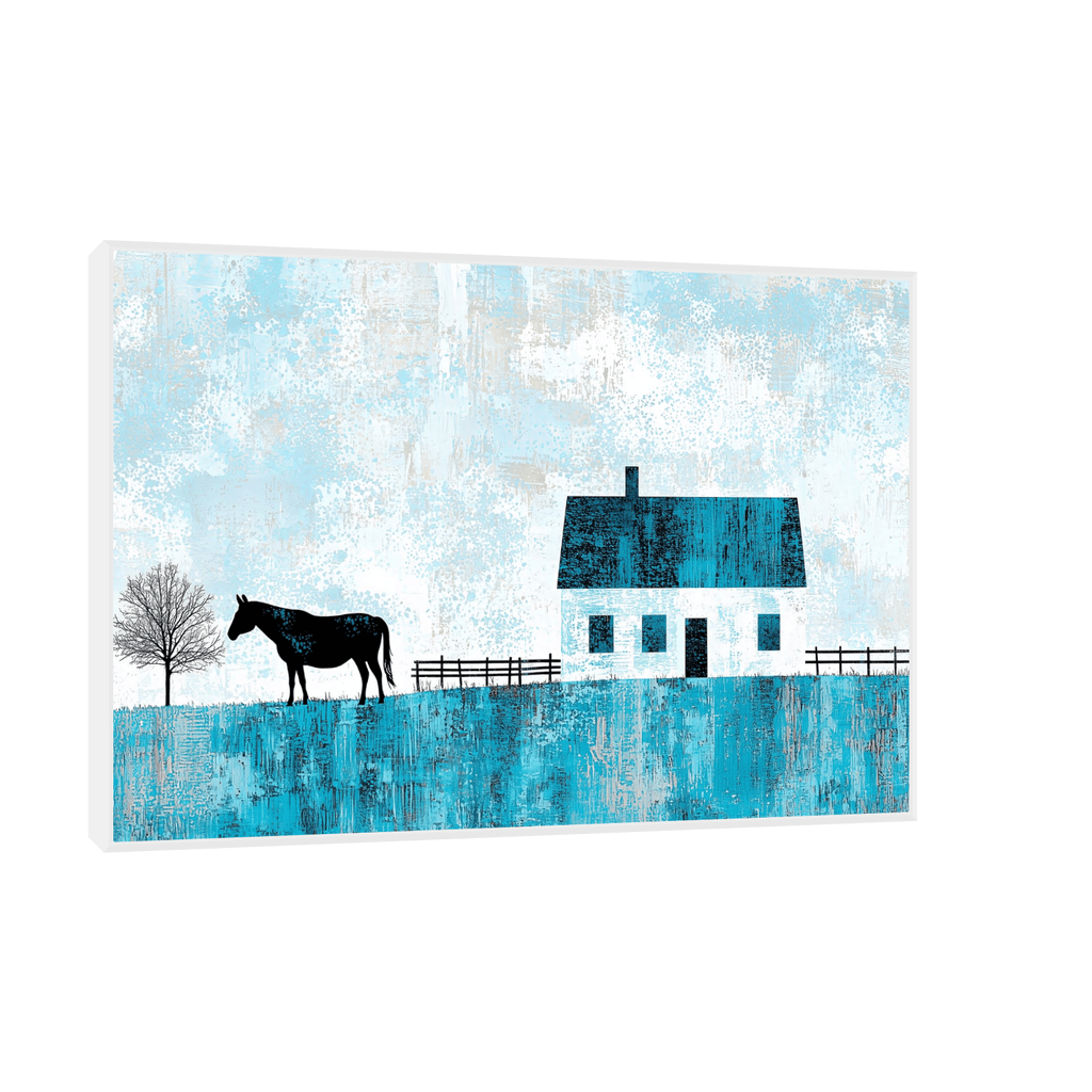 Canvas Slika na platnu Farma, 150x100cm, Sa ramom, Beli