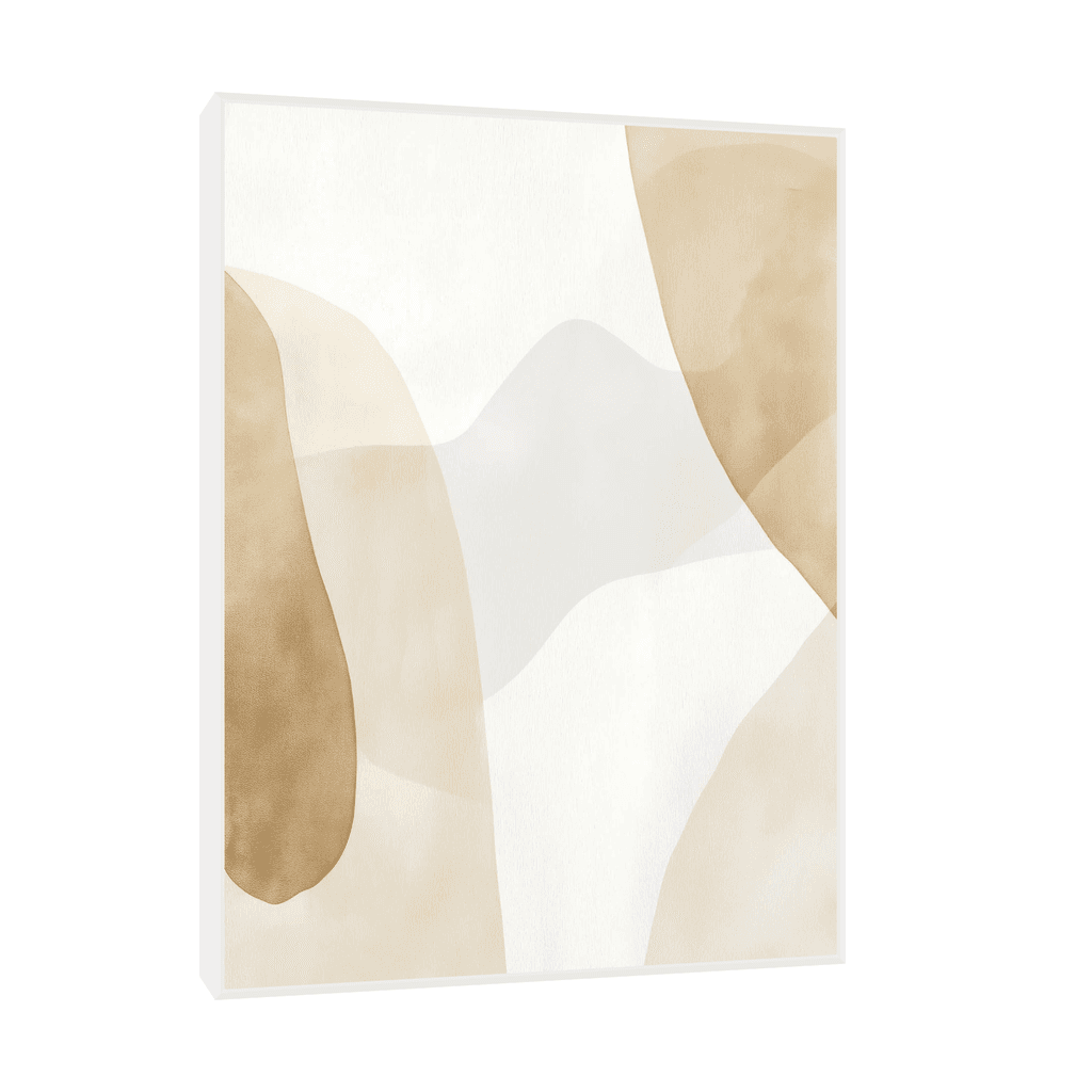 Canvas Slika na platnu Apstraktni formi I, 30x40cm, Sa ramom, Beli