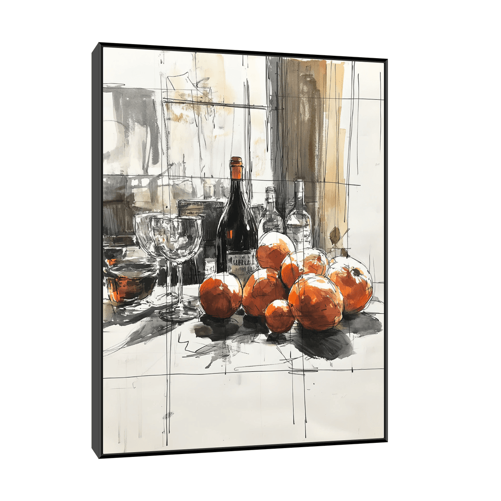 Canvas Slika na platnu Skica, 30x40cm, Sa ramom, Crni