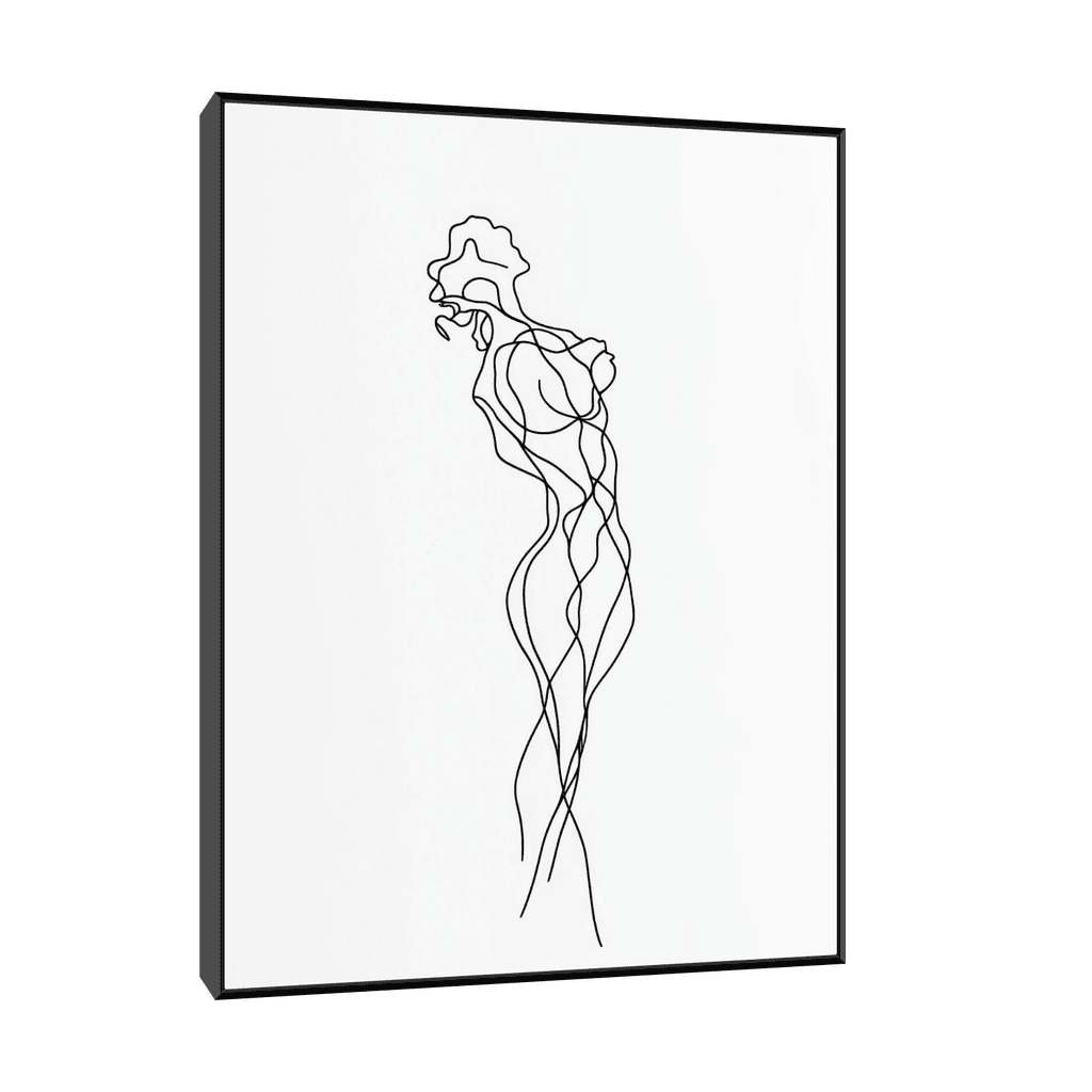 Canvas Slika na platnu Žena, Sa ramom, 90 x 120 cm, Crni