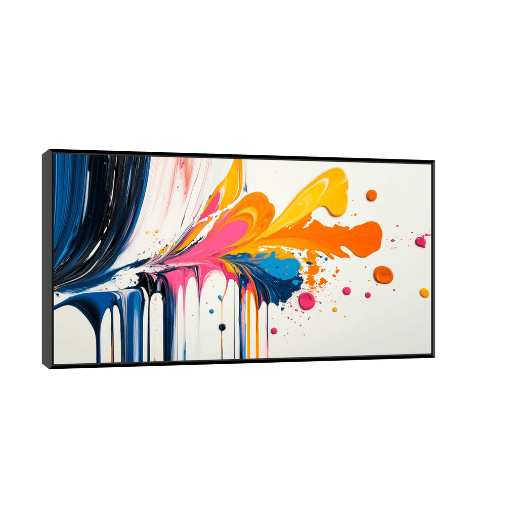 Canvas Slika na platnu Šareno, Sa ramom, 80 x 40 cm, Crni