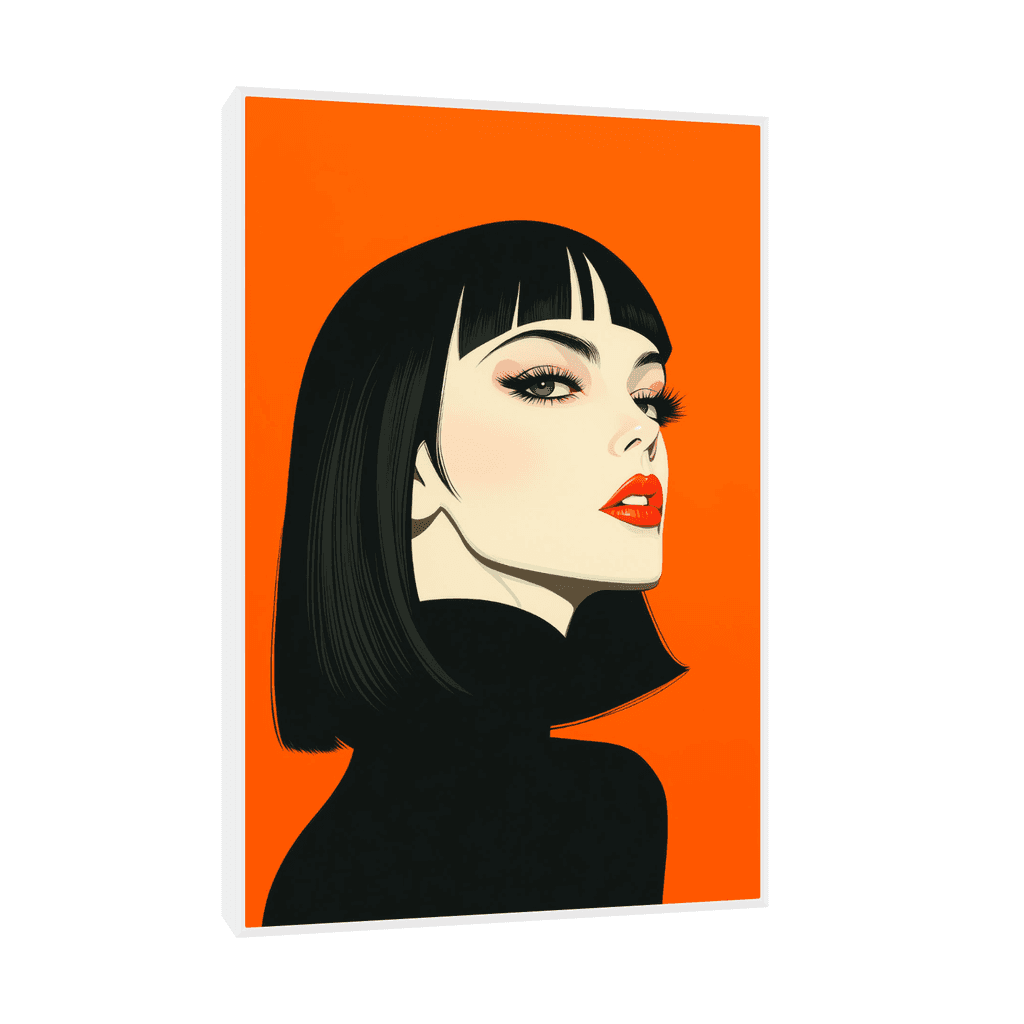 Canvas Slika na platnu Ženski portrert, 100x150cm, Sa ramom, Beli