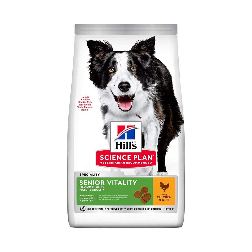 Hill's Science Plan Suva hrana za pse Dog Senior Vitality Medium Mature, Piletina, 14kg