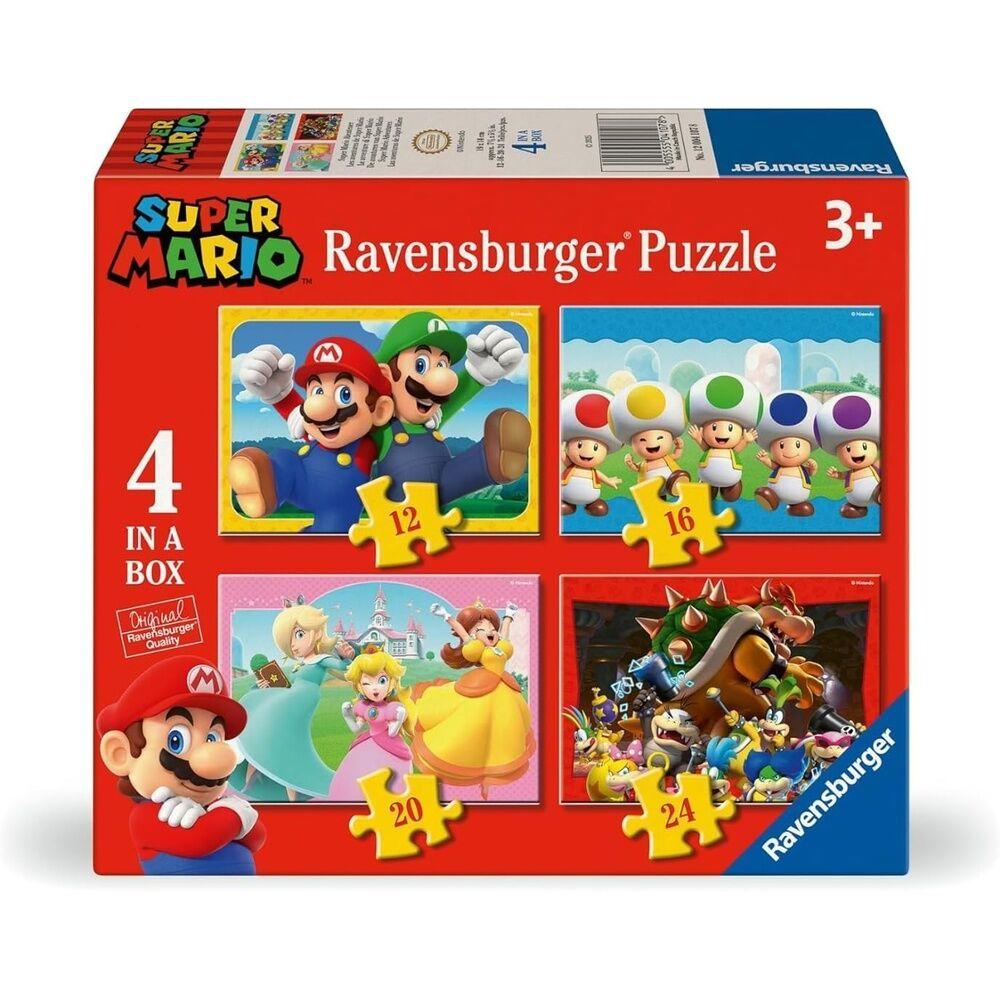 Ravensburger slagalica Super Mario, kutiјa 4 u 1, 24 dela