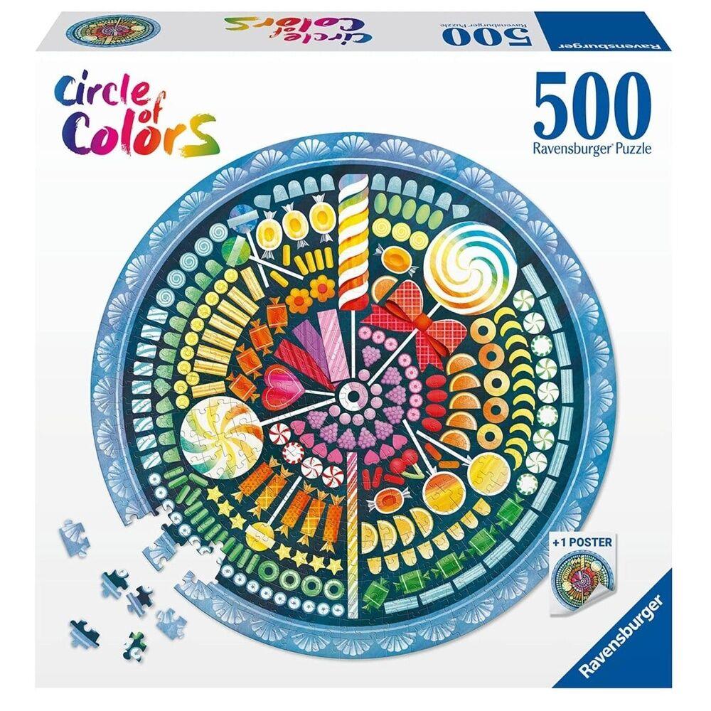 Ravensburger Slagalica Krug boja bombone, 500 Delova