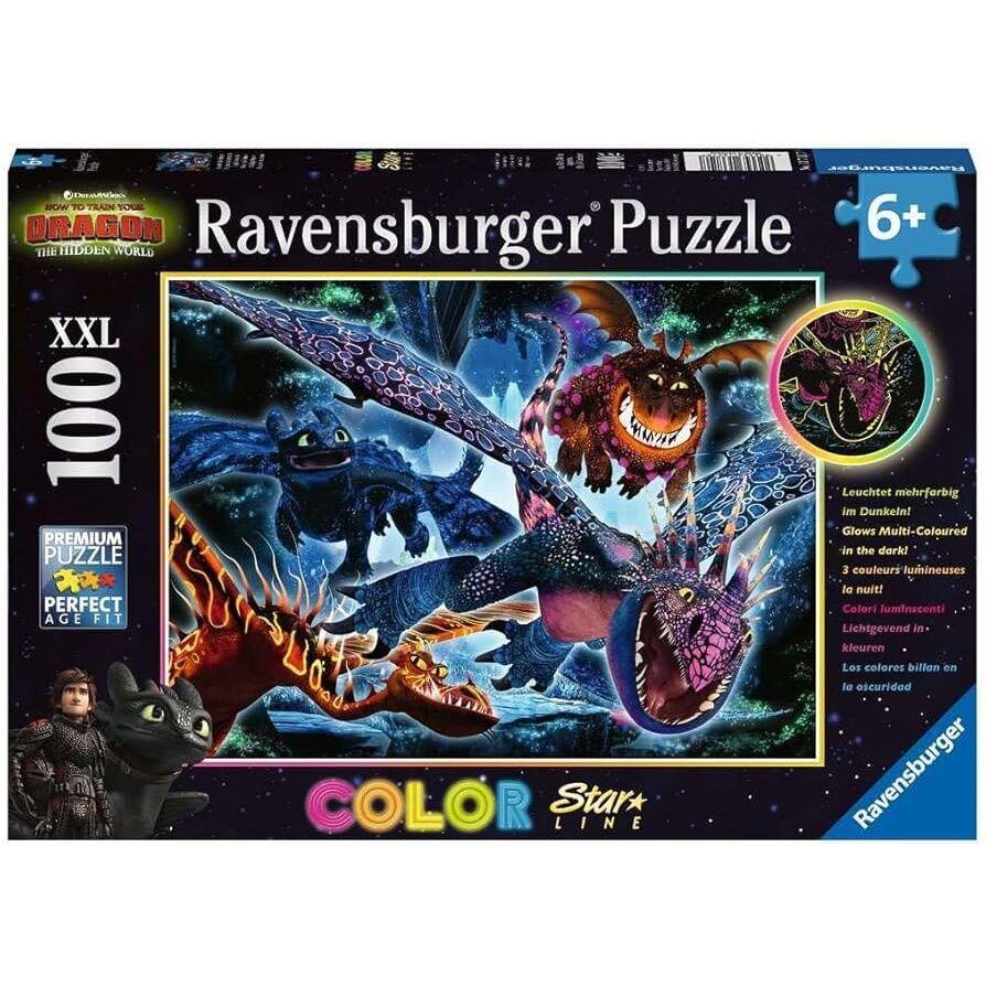 Ravensburger Slagalica Svetleći zmajevi, 100 Delova