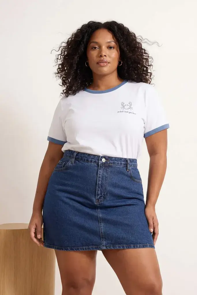 Trendyol Curve Ženska majica TBBSS26BF00012, Krem