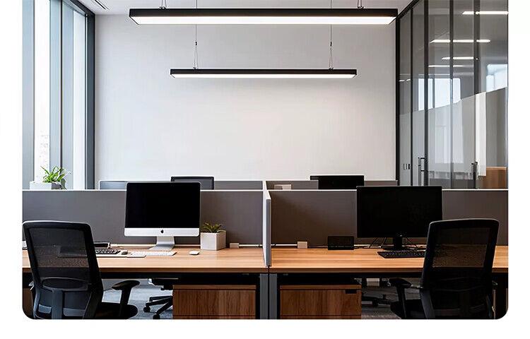 Yuanfang LED Viseća lampa, 48 W, 120×20 cm, Crna