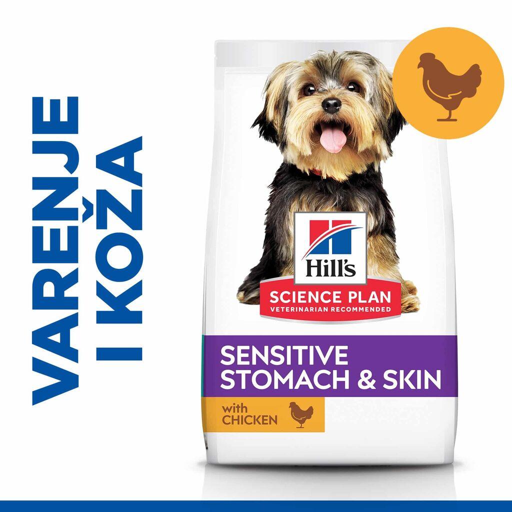 Hill's Science Plan Suva hrana za pse Dog Sensitive Stomach & Skin Adult Small & Mini, Piletina, 6kg