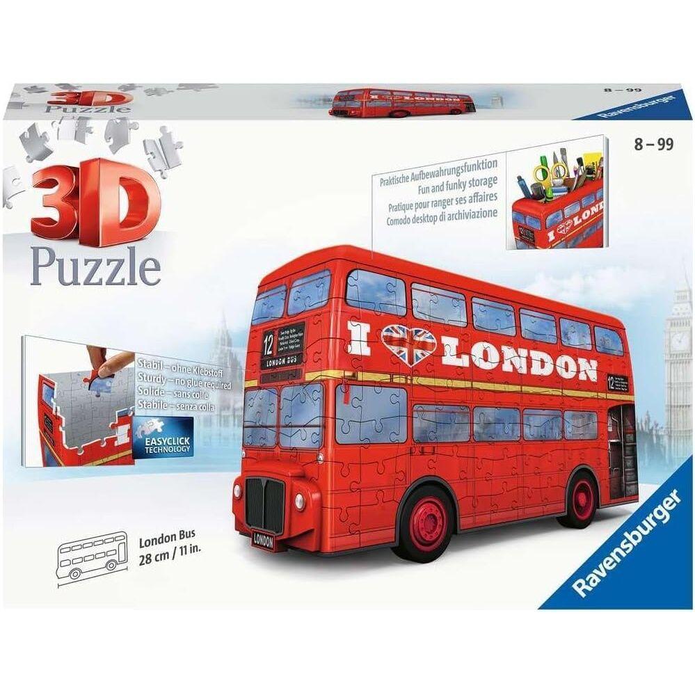 Ravensburger 3D slagalica Londonski autobus, crvena, 216 delova