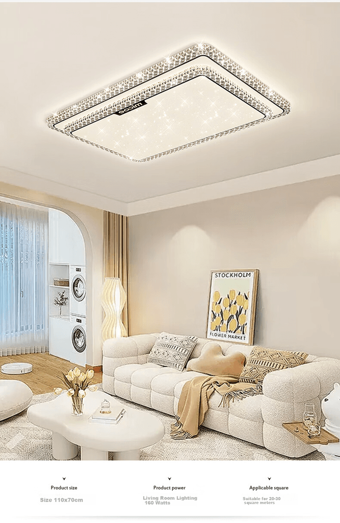 Micoe Plafonska lampa LED, 160 W, Bela