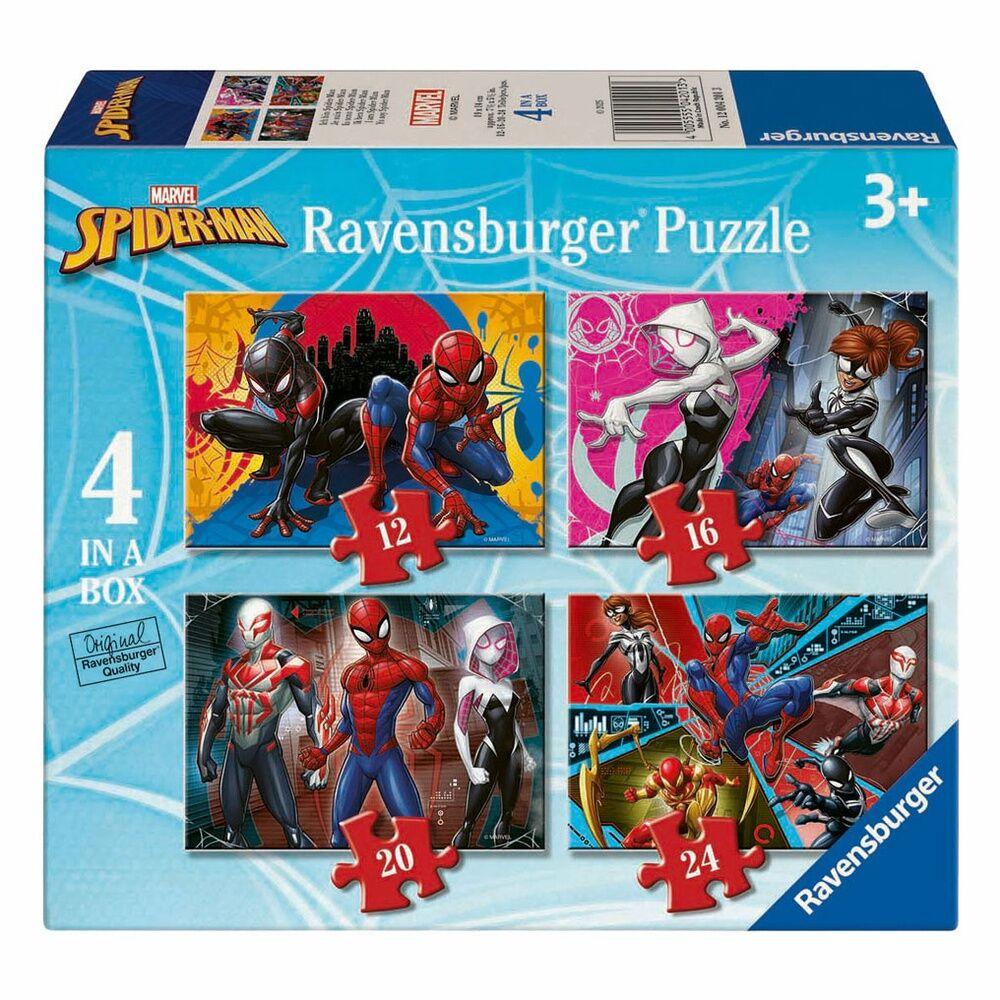Ravensburger Marvel slagalica Spaјdermen, 4 u kutiјi, 35 delova