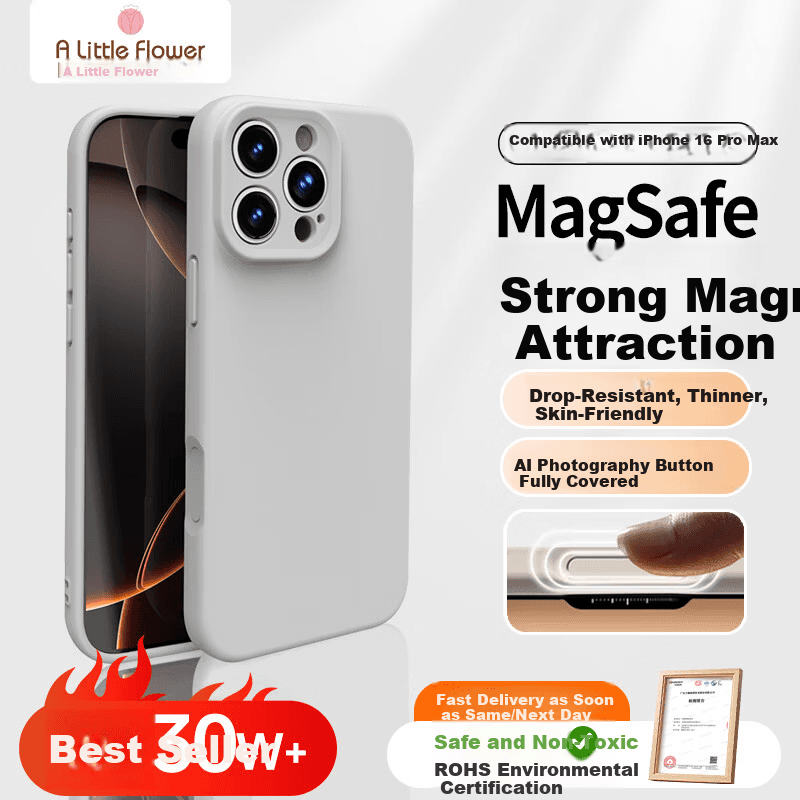 ALittleFlower Maska za mobilni telefon iPhone 16 Pro Max, Siva