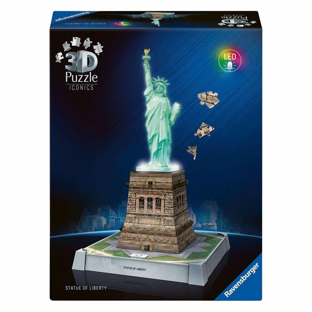 Ravensburger 3D slagalica Statua slobode sa svetlom, 49 delova