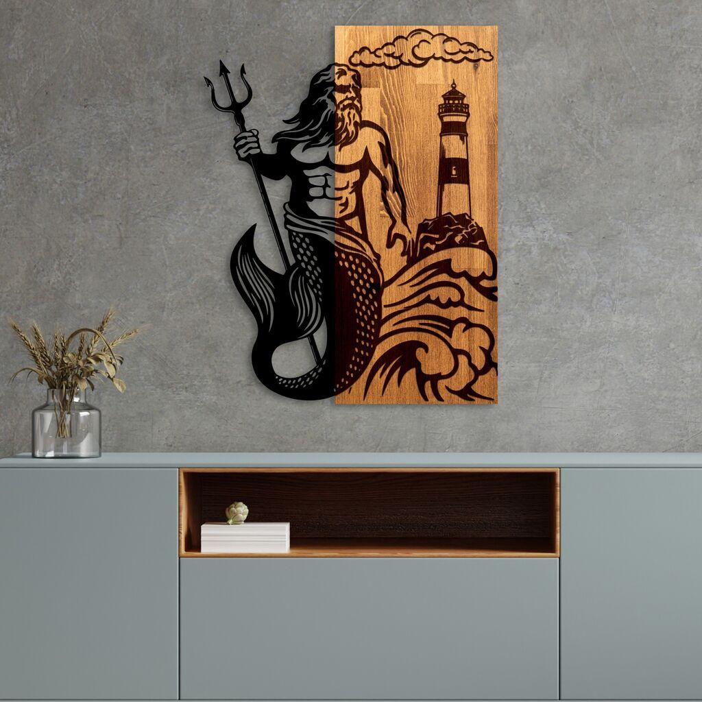 Wallity Zidna dekoracija Poseidon, 45 x 58 cm,  Smeđa
