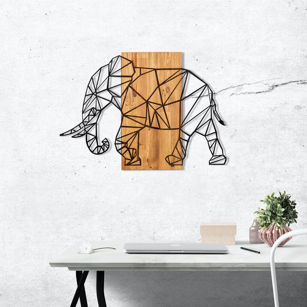 Wallity Zidna dekoracija Ulu Fil, 82 x 58 cm,  Crna