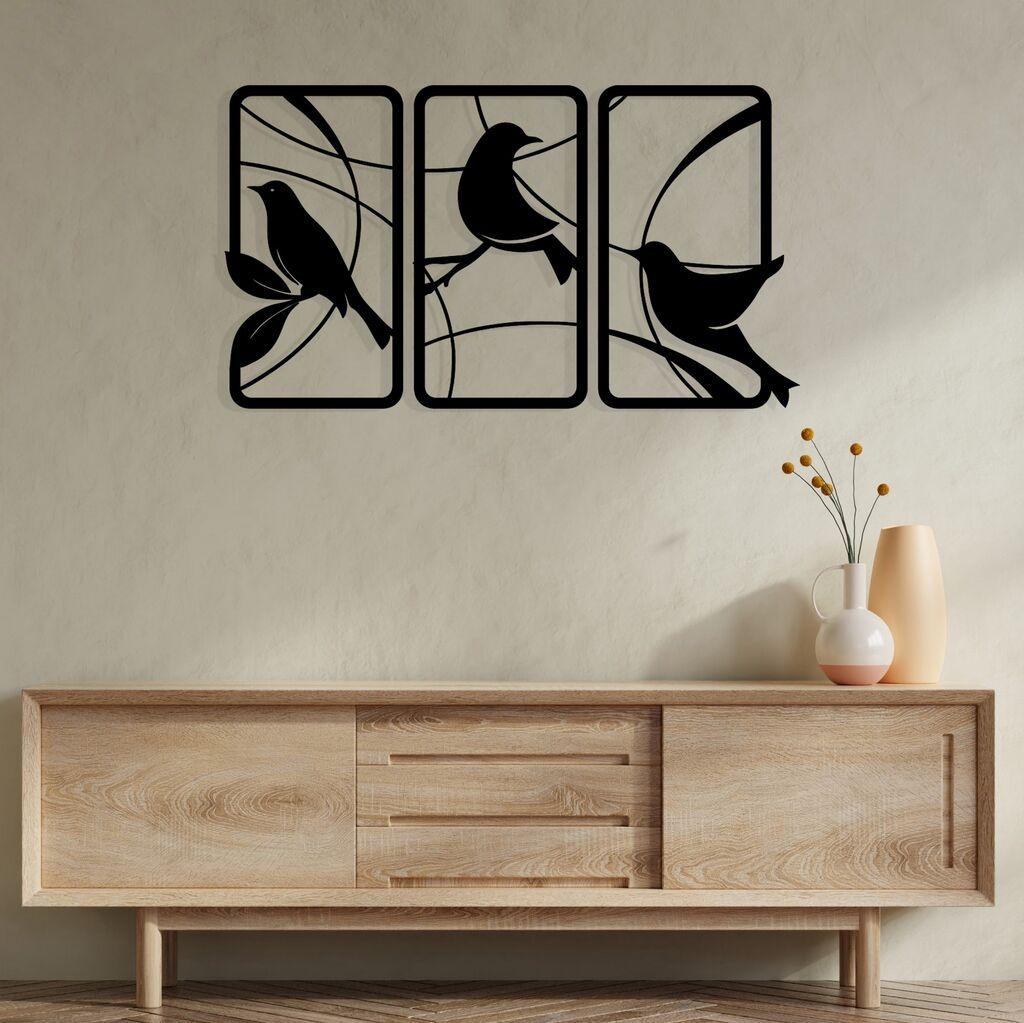 Wallity Zidna dekoracija Sentimiento 337, 120 x 68 cm,  Crna