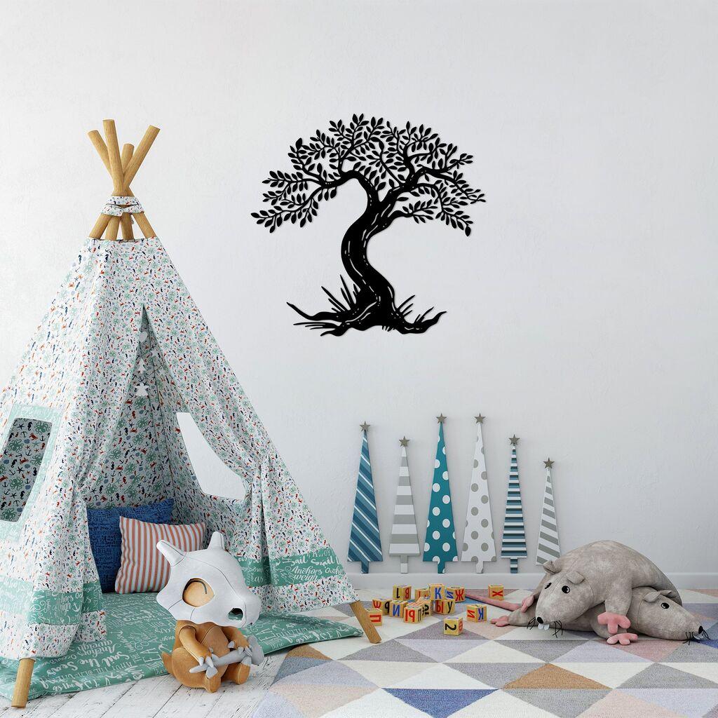 Wallity Zidna dekoracija Monumental Tree 12, 70 x 73 cm,  Crna