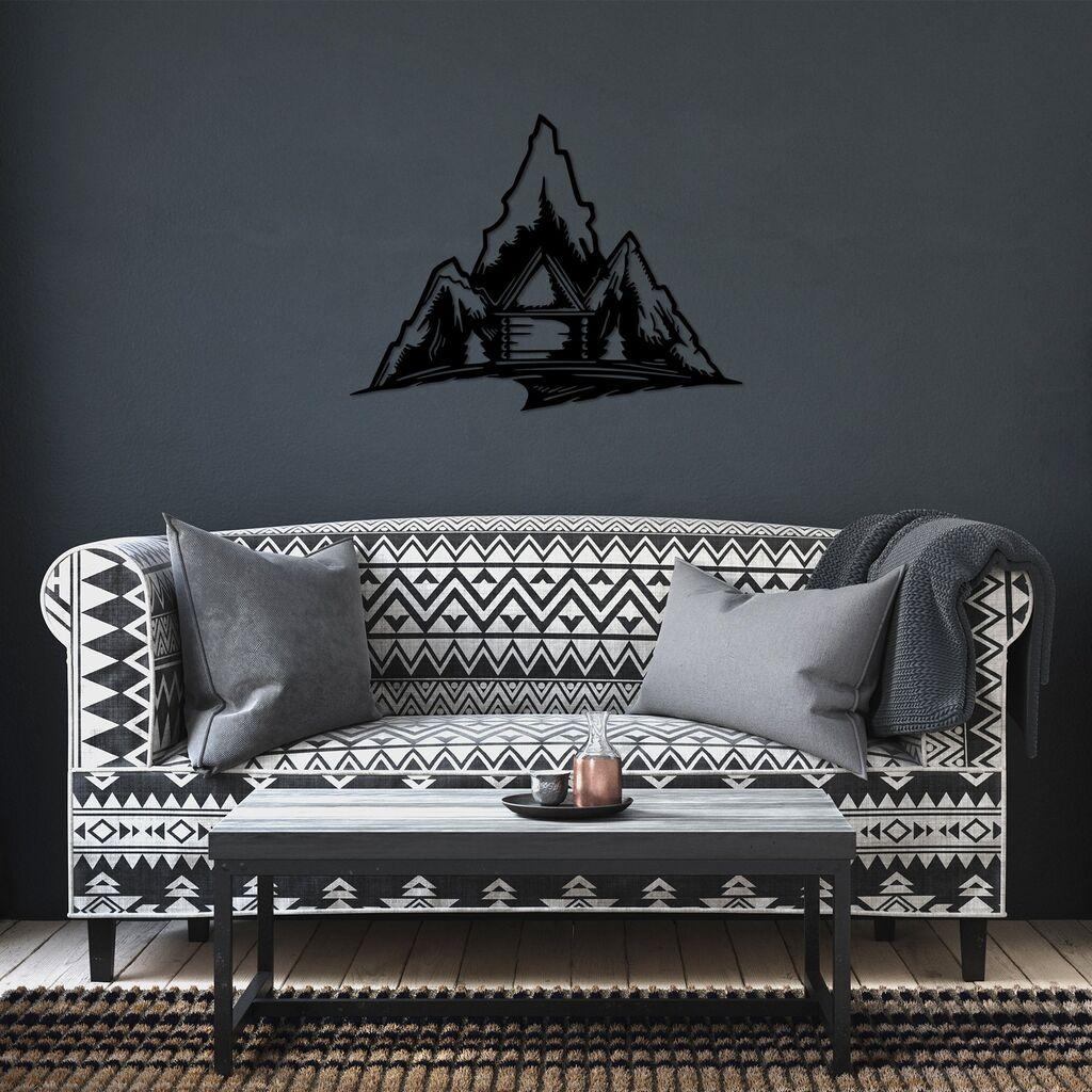 Wallity Zidna dekoracija Everest, 52 x 70 cm,  Crna