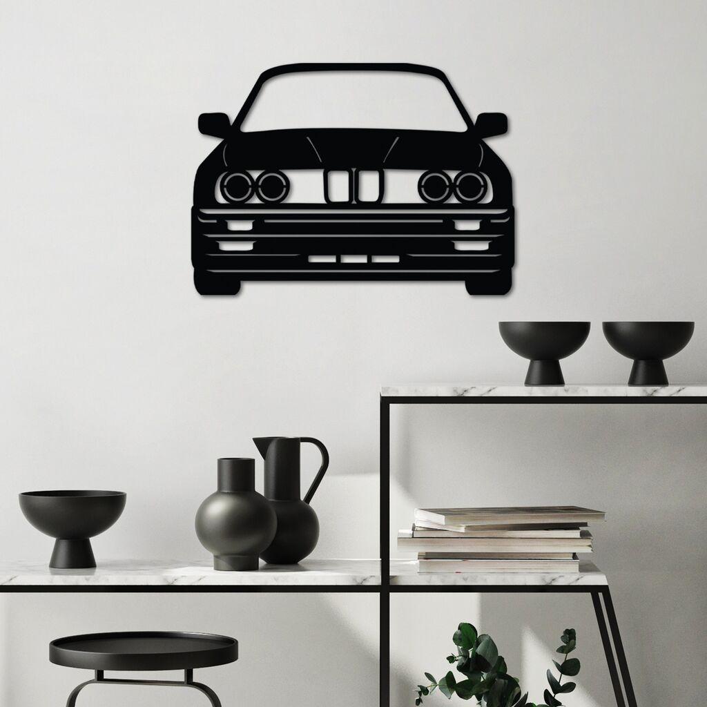 Wallity Zidna dekoracija BMW M3 E30, 57 x 41 cm,  Crna