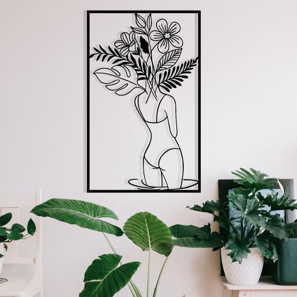 Wallity Zidna dekoracija Gupse, 38 x 61 cm,  Crna