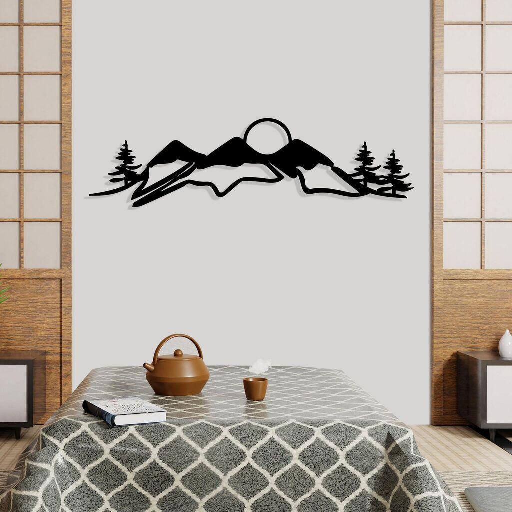 Wallity Zidna dekoracija Snowtain, 106 x 29 cm,  Crna