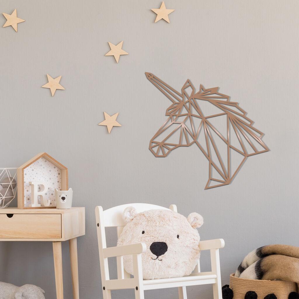 Wallity Zidna dekoracija Unicorn, 53 x 50 cm,  Bakar