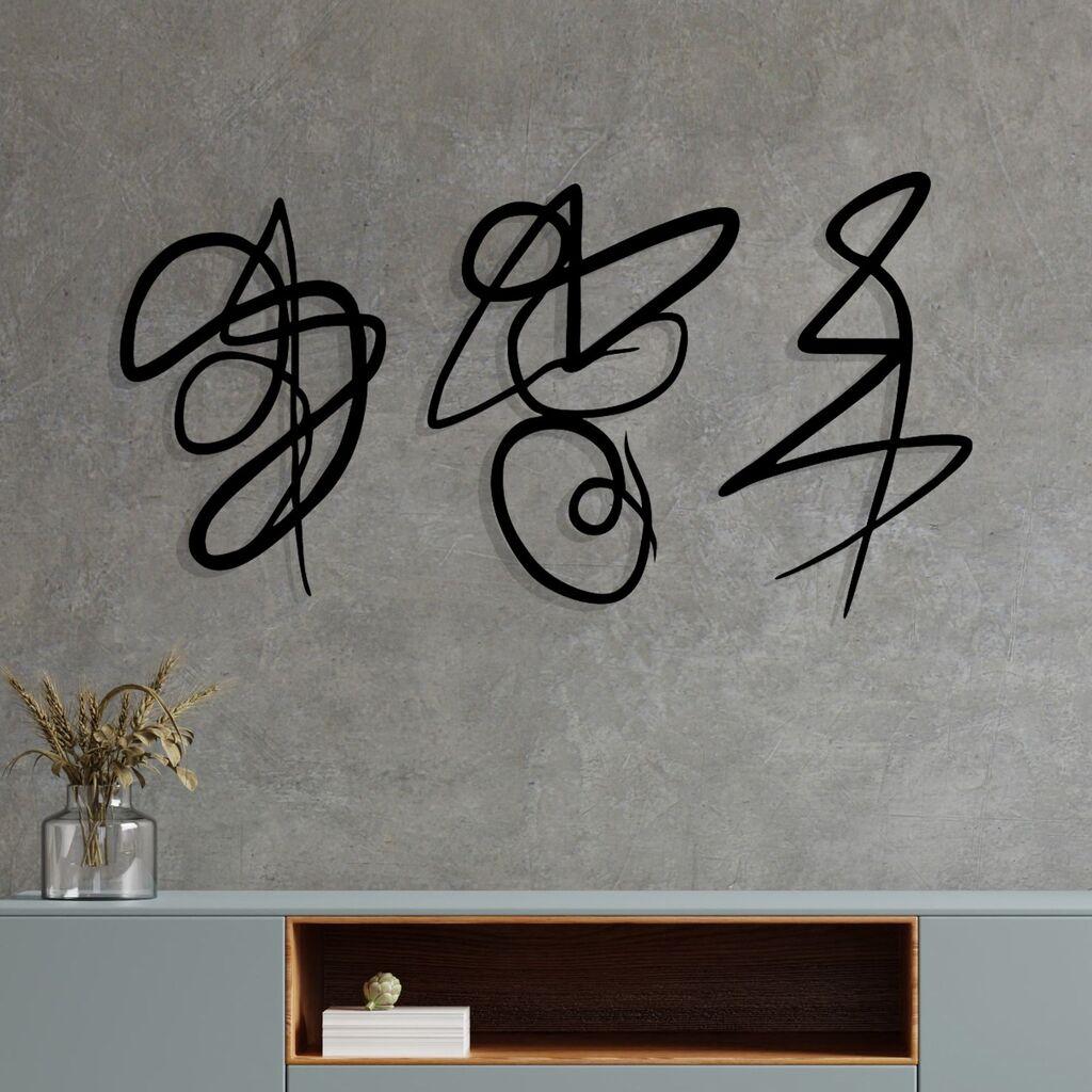 Wallity Zidna dekoracija Tramonto, 90 x 54 cm,  Crna