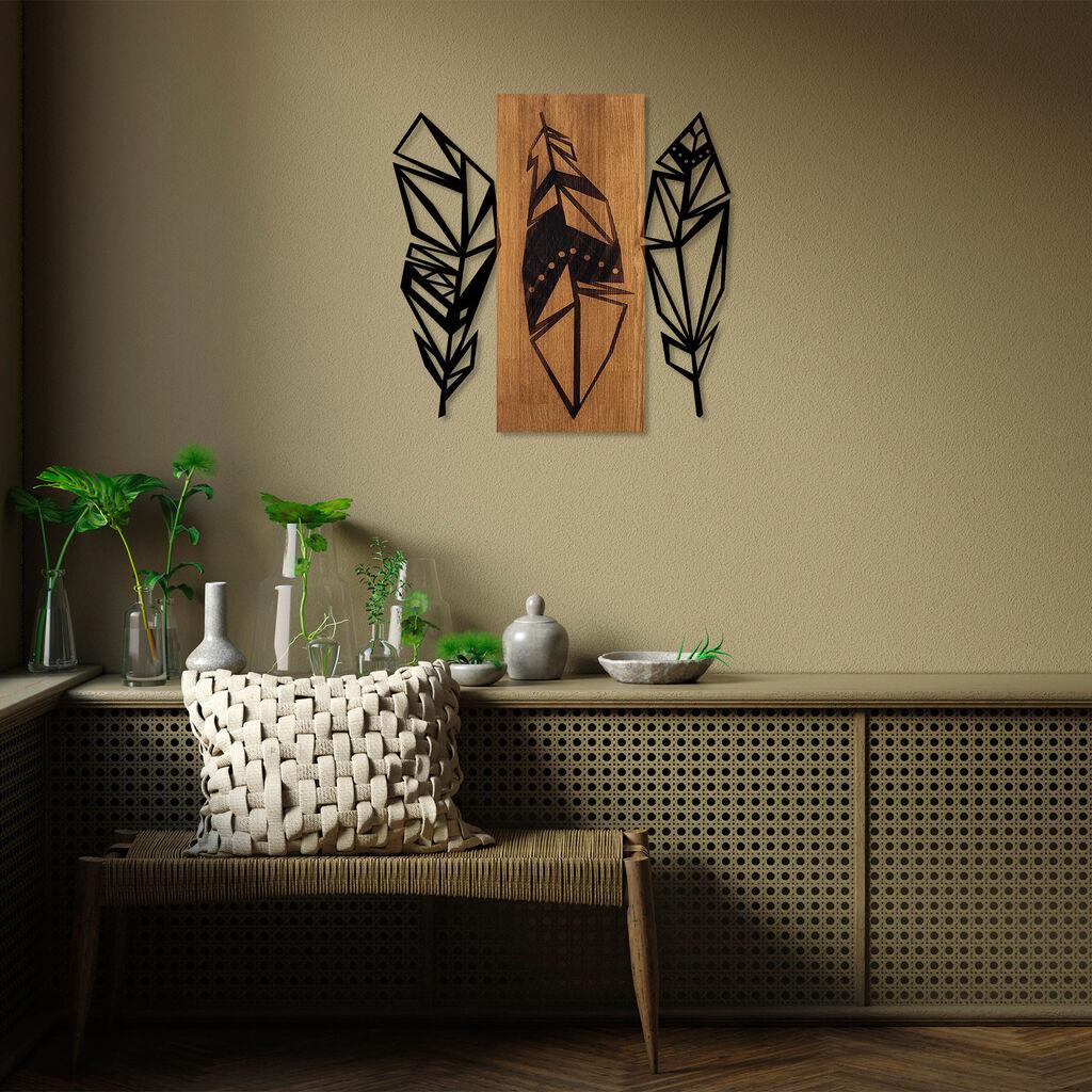 Wallity Zidna dekoracija Leaves 2, 58 x 59 cm,  Smeđa