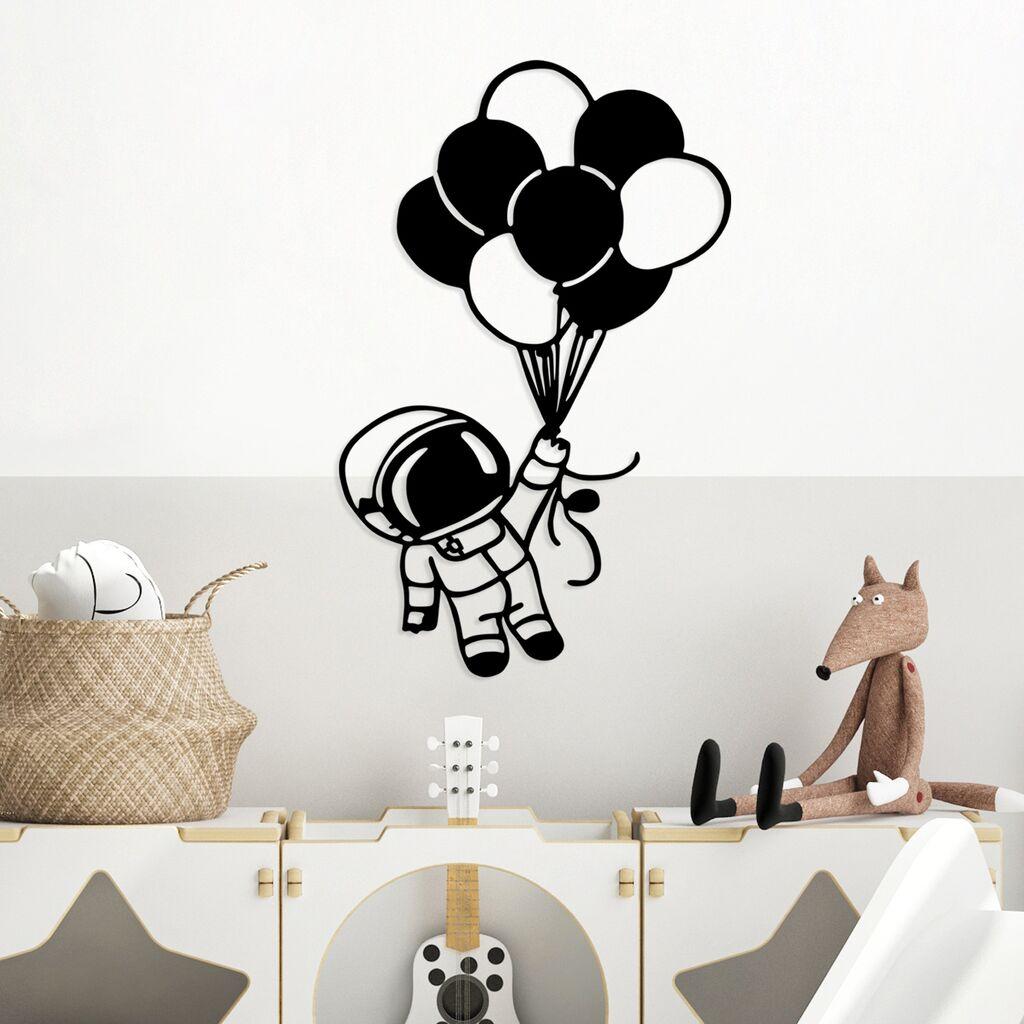 Wallity Zidna dekoracija Astronaut 2, 44 x 70 cm,  Crna