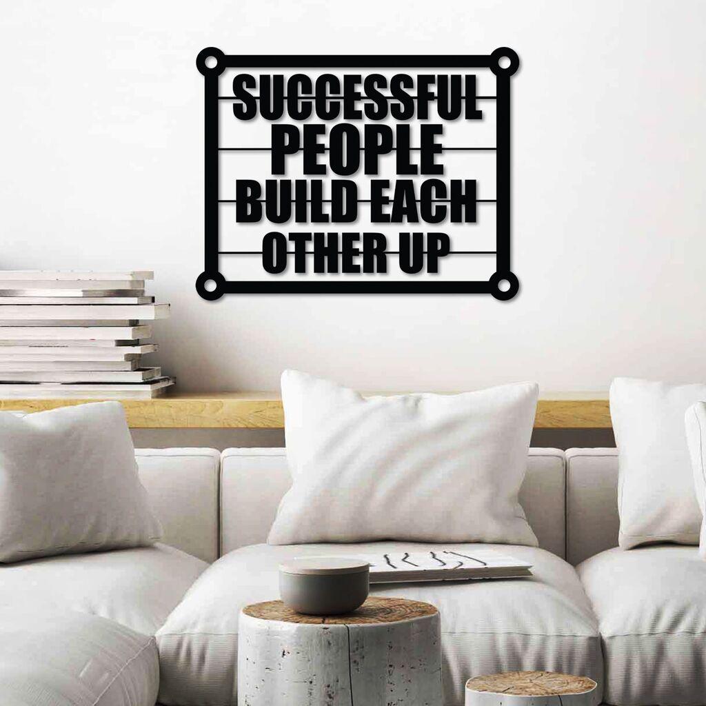 Wallity Zidna dekoracija Successful Build, 52 x 40 cm,  Crna