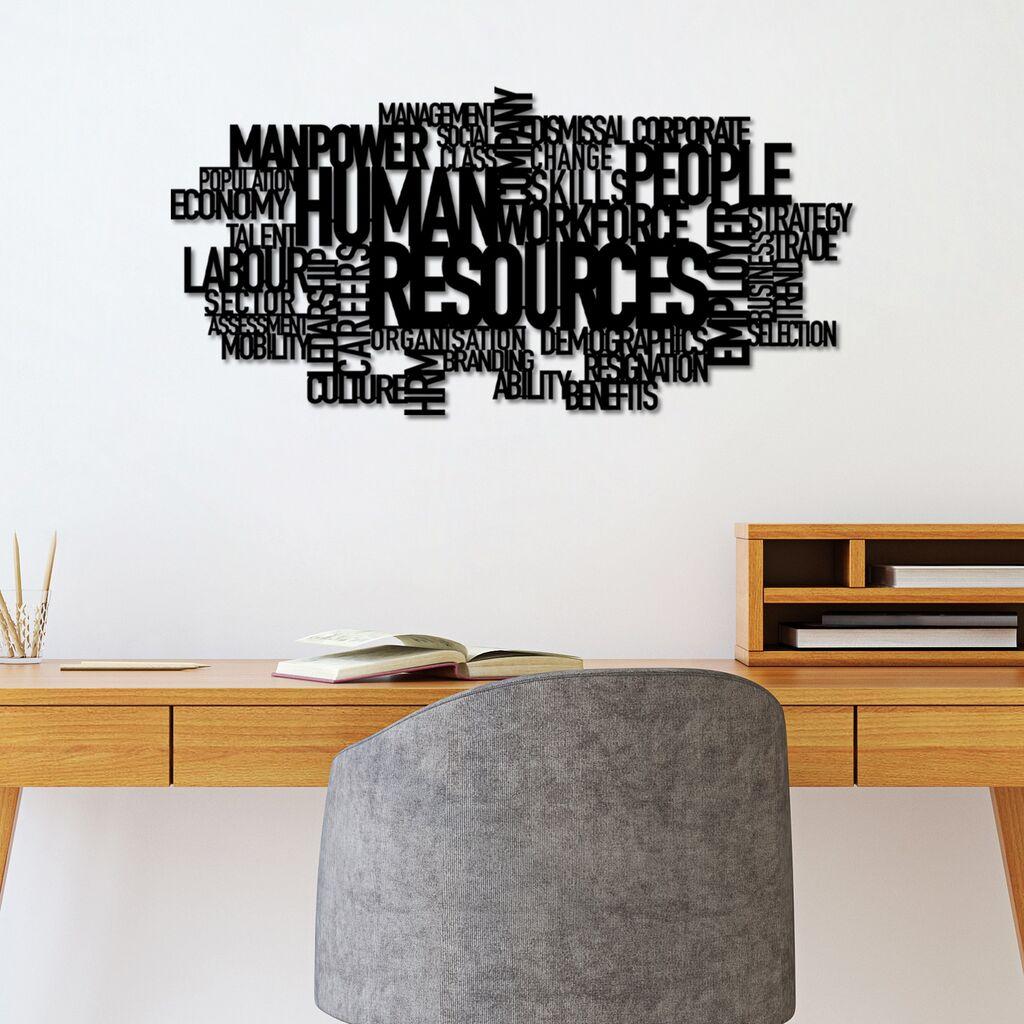 Wallity Zidna dekoracija Human Resources, 86 x 41 cm,  Crna